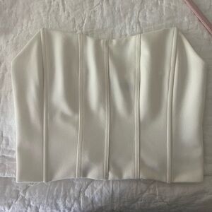 Nasty Gal cream corset top